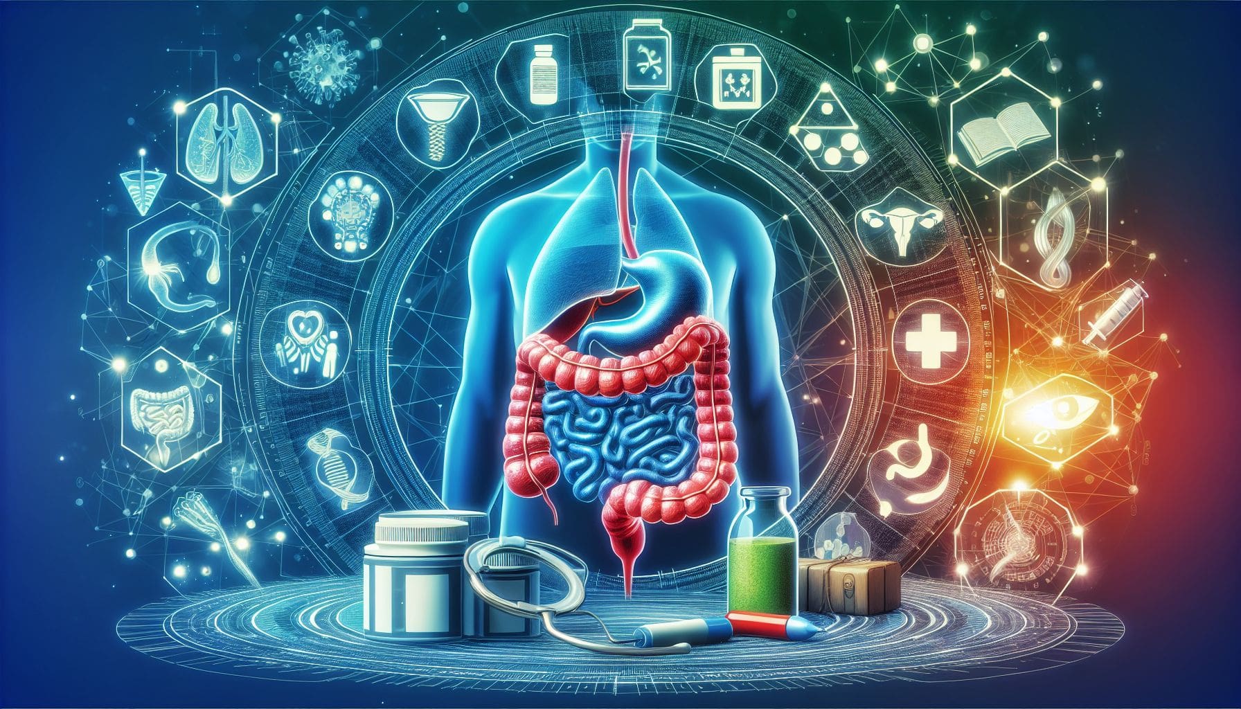 Illustration du système gastro-intestinal humain